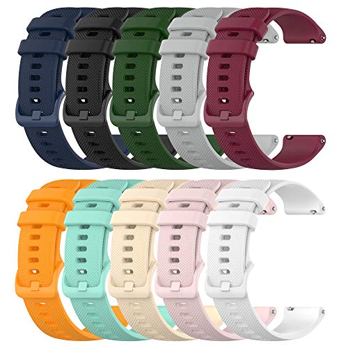 FitTurn 20MM Colorful Silicone Watch Band Straps Compatible with Michael Kors Access Gen 5 Lexington/Gen 4 MKGO/MKGO Gen 5E 43mm Smart Watch -Replacement Accessory Bracelet Watch Bands for MK Access Gen 5 Lexington
