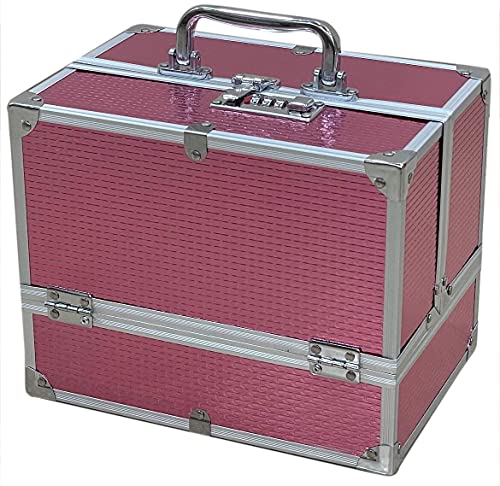 Image of Adson Professional Beauty Make Up Cosmetic Vanity Box /Case (Pink) 25 x 15 x 30 cm