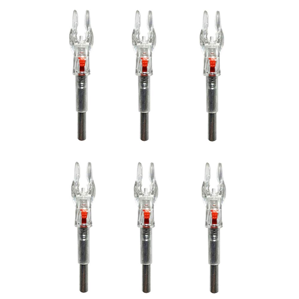 SHARROW 6pcs/ 12pcs Tiro con Arco Culatines Luminosos de Flechas LED Iluminado Nocks Automáticamente Flecha Nocks para ID 5.3mm Eje de Flecha de Carbono