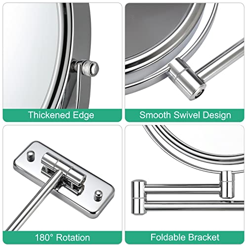 Decluttr 43528-106289 8 Inch Wall Mounted Magnifying Mirror thumb #4