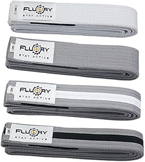 FLUORY BJJ Belt for Kids, Brazilian Jiu Jitsu Belts Made of 100% cotton