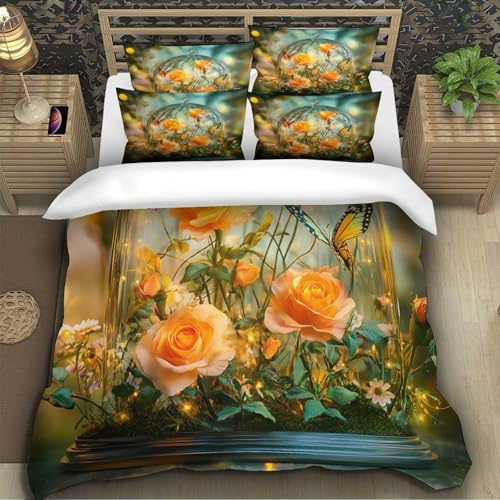 Housse de couette pieuvre microfibre 260x220 hypoallergénique parure lit 3D
