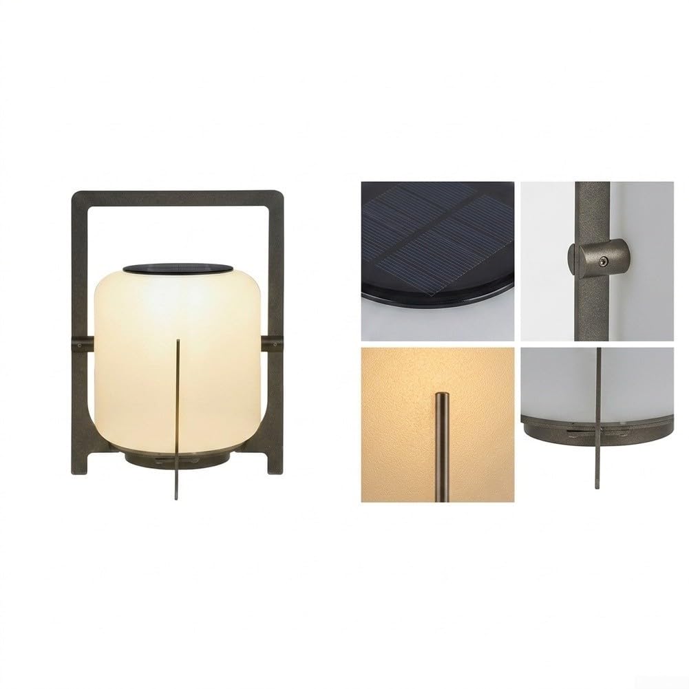 Lanterna solare del LED 26x19cm Lampada da tavolo esterna calda