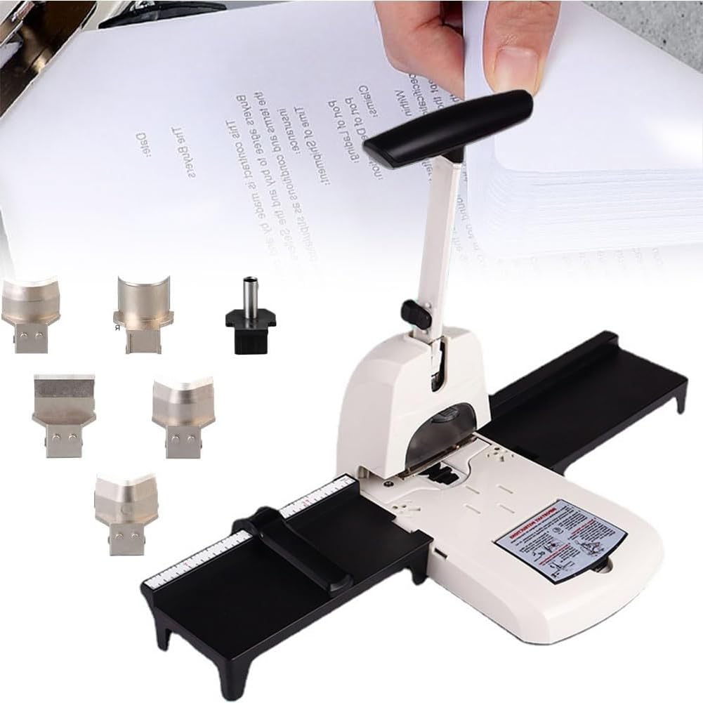 Punzonatrice per angoli 6 in 1, multi-angolo, con lame R3,5 mm/R6 mm/R10 mm, crea angoli rotondi, semicerchi e fori da 6 mm, capacità di 100 fogli per artigianato con carta, album fotografici