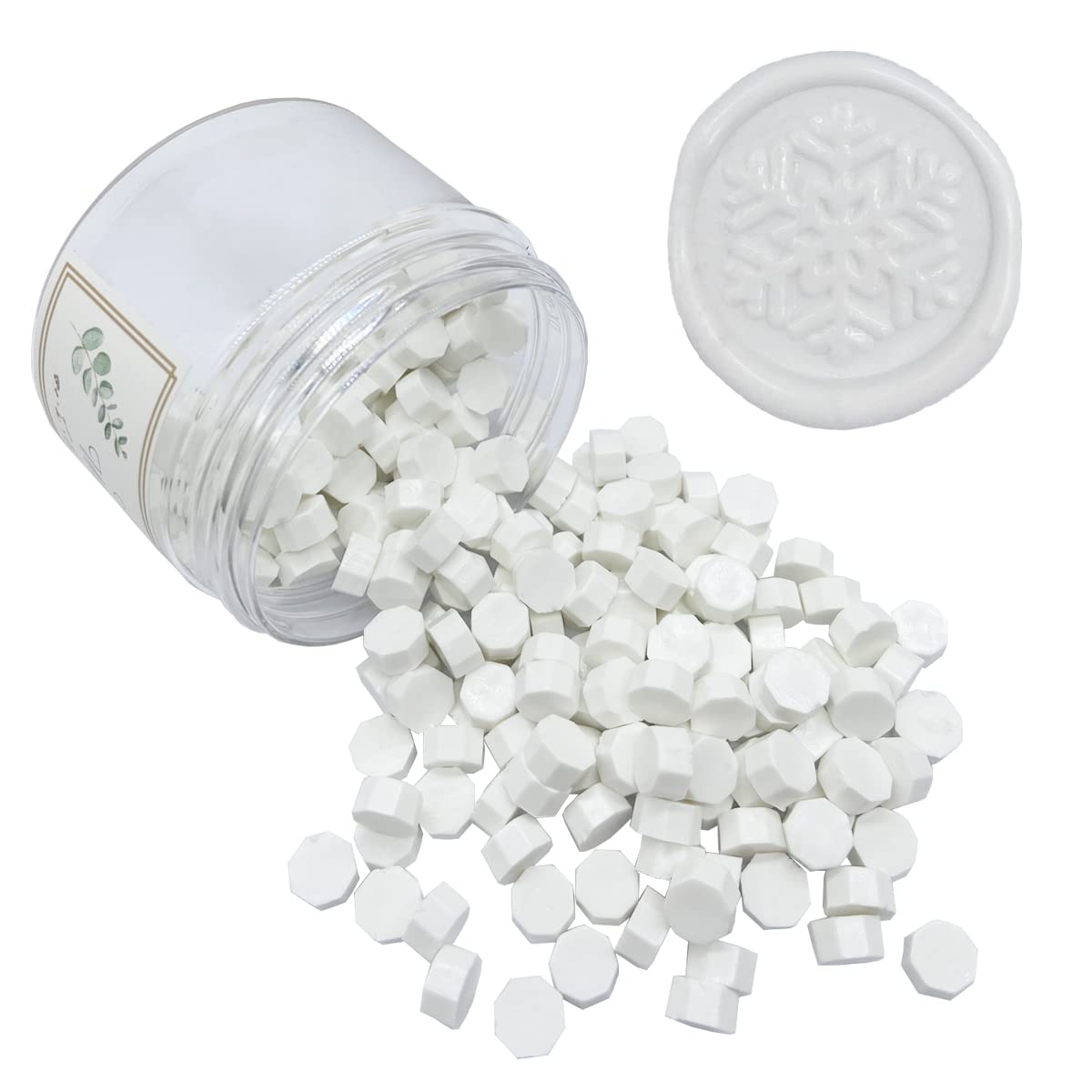 200pcs White Sealing Wax Beads Wax Seal Beads for Christmas Card Gift Wrapping Card Envelope Seal Wedding Invitations Wax Seal Stamp