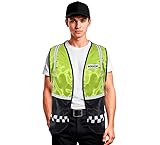 ✅ Comprend un gilet Partilandia Gilet de police vert à carreaux adulte (taille unique)