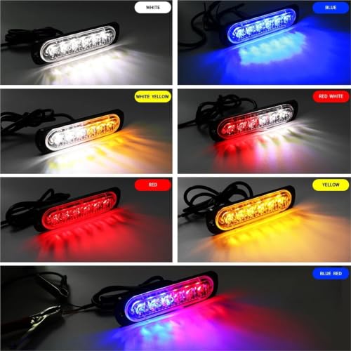 Luces intermitentes 6 LED con múltiples modos de flash y luz constante 7
