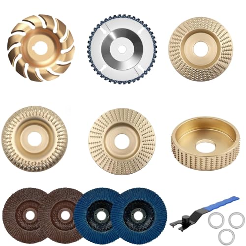 14PCS Premium Wood Carving Disc Set for 4" & 4-1/2" Angle Grinder