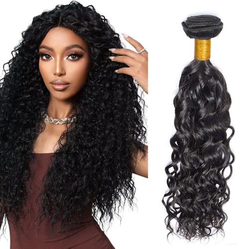 Natural Black Human Hair Bundles Color 1B Kinky...