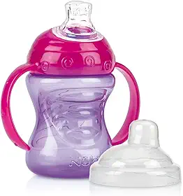 Nuby Copo de Treinamento com Alça e Super Bico de Silicone Lilás