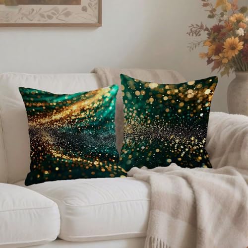 Housse coussin 65x65cm imperméable anti-tache lin vert vintage - 4