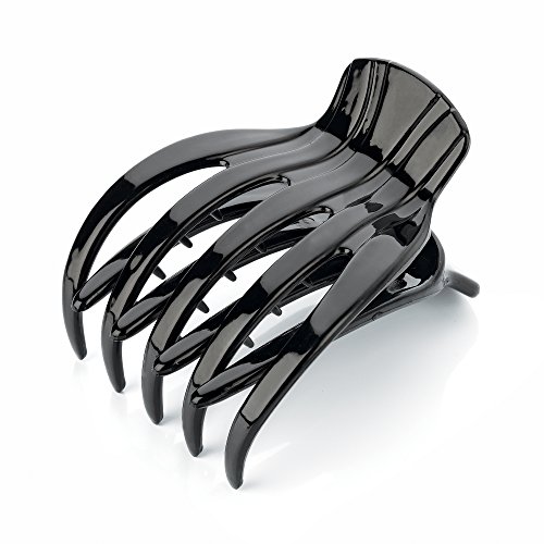 Black Chunky Side Opening Hair Claw Clip Clamp Grip