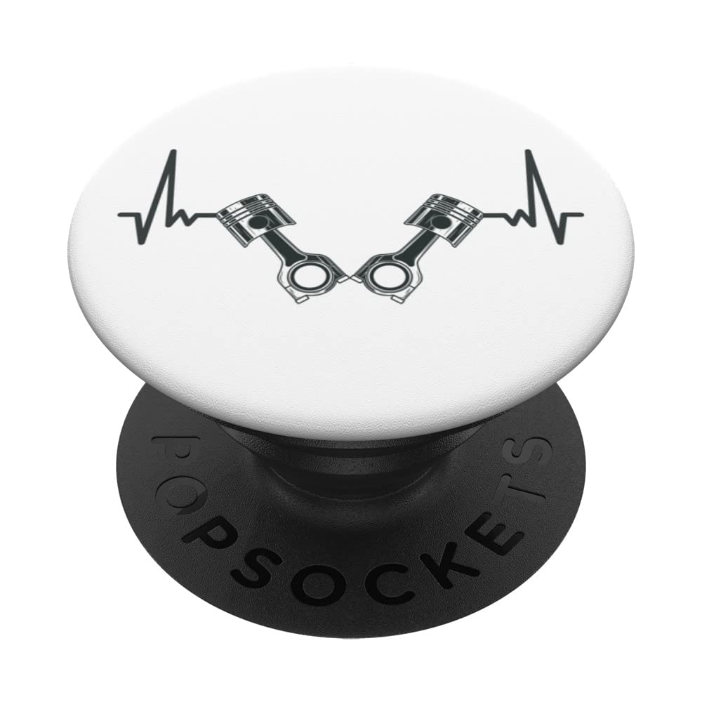 Piston Heartbeat combustion engine petrol head piston V engine PopSockets Swappable PopGrip