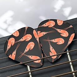 Lot de 12 médiators plats pour guitare basse électrique et acoustique Motif crevettes - Les Beatles, Paul McCartney, John Lennon, RIngo Starr, George Harrison Lot de 12 médiators plats pour guitare basse électrique et acoustique Motif crevettes – Image 7