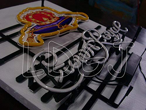 LDGJ Crown Royal Neon Signs Light Sign Home Beer Bar Pub Recreation Room Game Lights Windows Garage Wall Real Glass Home Party Birthday Bedroom Bedside Table Decoration Gifts