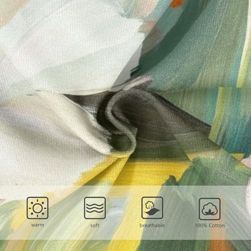 KLL Flowers Leaves White Pink Yellow Toddler Boys' Soft Nighttime Underwear Breathable Children Undies3