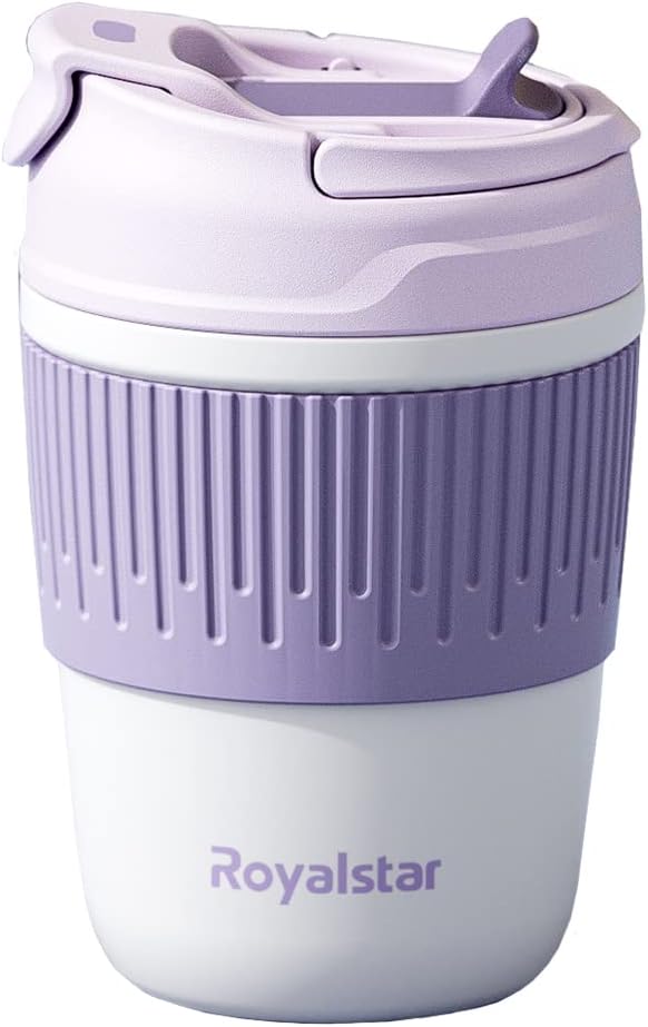 MIUGO Coffee Mug Travel Tumbler with Lid and Straw Vacuum Insulated Stainless Steel Cup Reusable Thermos Two Ways to Drink…