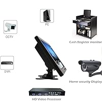 Vista 5 de Hikity Monitor HDMI pequeño de 10.1 pulgadas Monitores CCTV portátiles 1280x600 para PC/TV/Raspberry Pi/Cámara/Gaming con cable de entrada