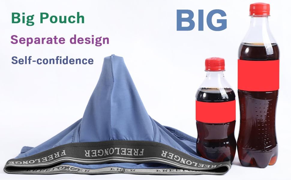 Men's Boxer Briefs Big pouch Underwear Comfortable Soft and Breathable Trunks - Image 6