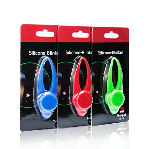 Flashing Collar Light for Dogs Cats Pets, Waterproof Silicon Safety Light Flashing Blinker for Night Walking, 3 Settings, 3 Pieces