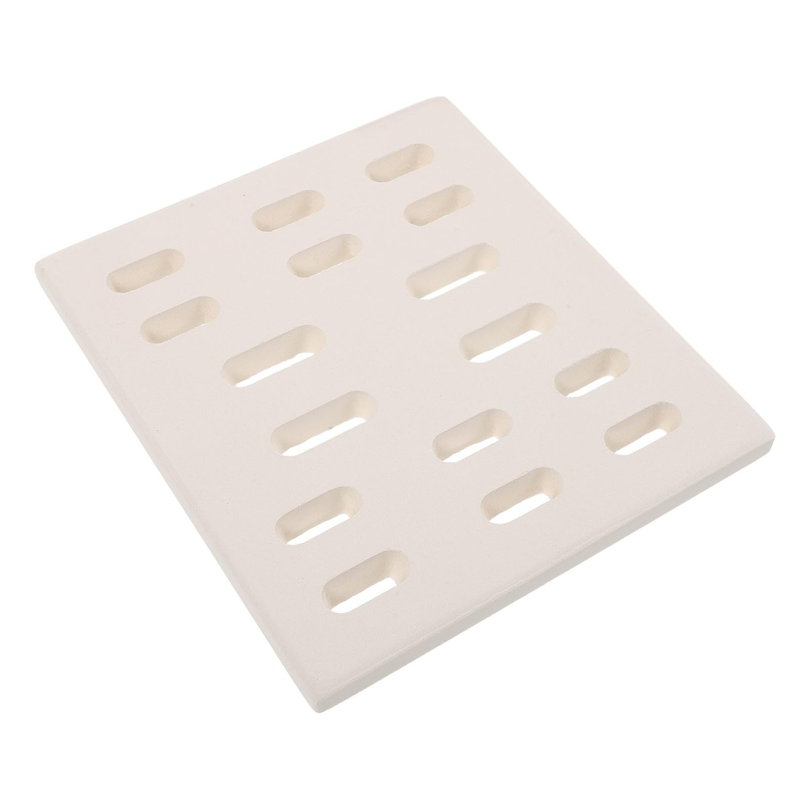 ibasenice Diffusore di Fiamma in Mattoni ceramici - Piastra radiante per Barbecue a Gas da 8x7,2 Pollici - Bricchetti in Ceramica Resistenti, Ideali per grigliate estive.