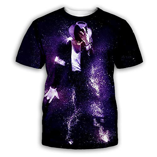 PLstar Cosmos Hip-pop Singer Shirt Shirts Tee Vintage Retro Men Tees Top Tee T-Shirt Harajuku Streetwear (MJ-T4,2XL/3XL)