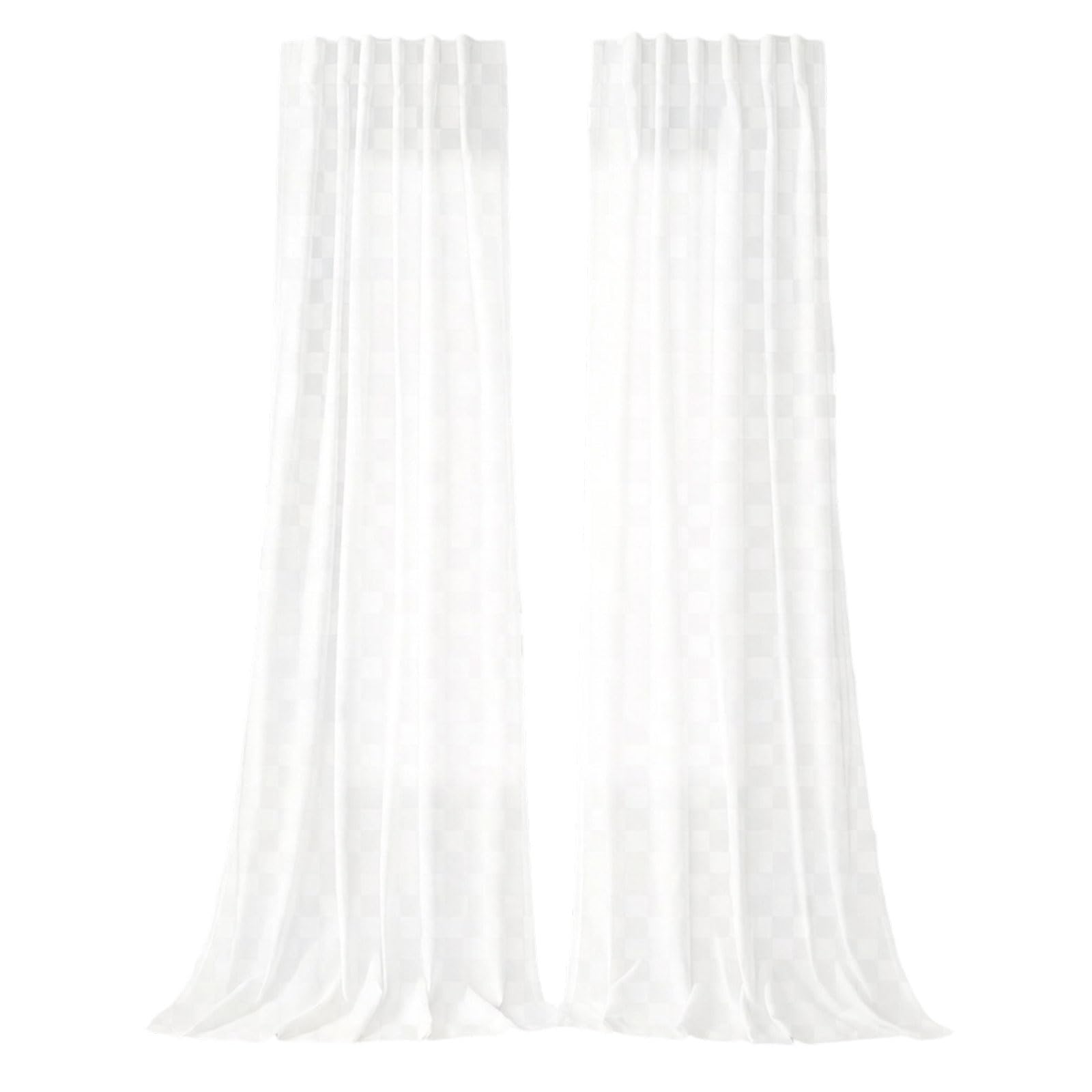 Kaeltsyn Curtains 2 Panel Set Light Filtering Curtain for Living Room Bedroom Farmhouse Privacy Window Drapes Rod Pocket Half Privacy Drapes