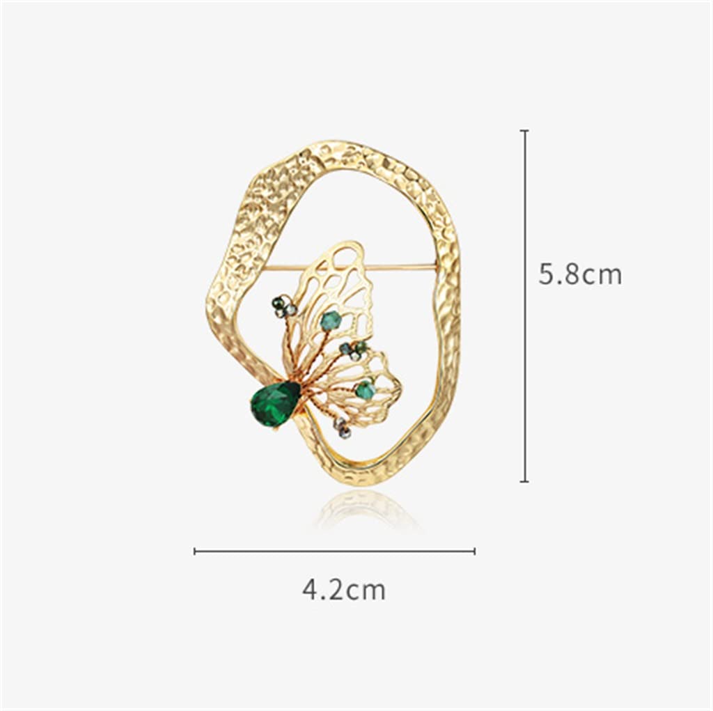 Ausschnitt Schmetterling plattiert 14k Gold Unregelmäßige Brosche Blazer Jacke Pin Accessoires
