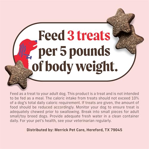 Merrick Power Bites Natural Soft And Chewy Real Meat Dog Treats, Grain Free Snack With Real Beef Recipe - 6 oz. Bag