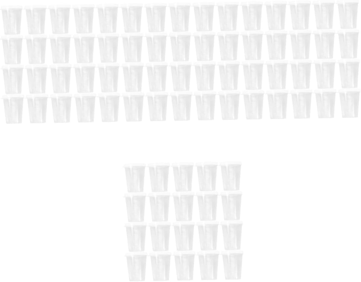 SAFIGLE 200pcs Gram Measuring Cup Lid Sample Collection Cup Measuring for Baking