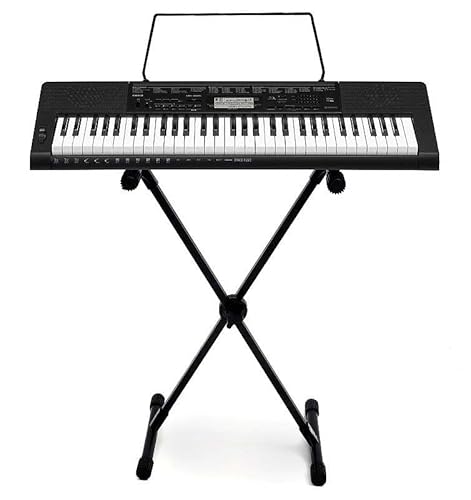 Suporte para Teclados X10 com Banqueta BXS, Estrutura de Aço em X, Ajustável, Preto