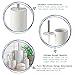 Harbour Housewares Bathroom Toilet Brush & Holder Set - White Ceramic/Metal Handle
