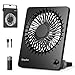 EasyAcc Portable Travel Fan 7-inch, Ultra-thin + 10-26H Runtime + Step-less Speed Control + 180°Foldable, Quiet Portable Travel Desk Fan for Bedroom Office, Cruise Travel Essentials 2025