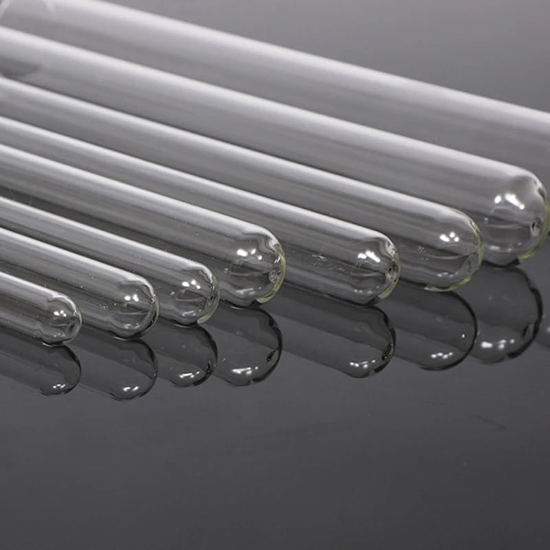 50 Stück 10 x 75 mm runde -Reagenzgläser – verdickte transparente Laborwaren