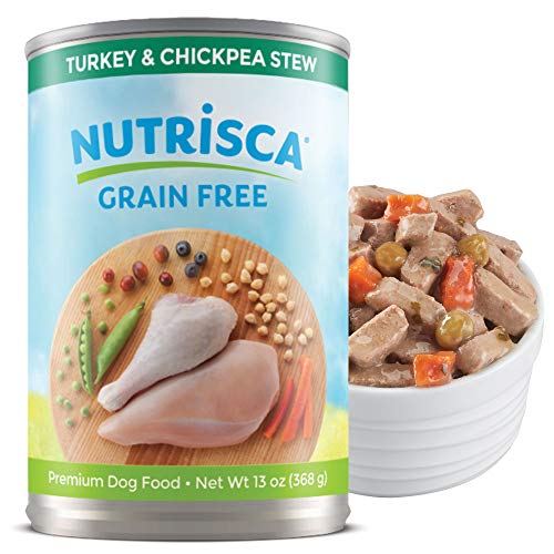 Nutrisca Premium Wet Dog Food, Grain Free Chunks of Hearty Meat, Savory Stew, 12 pack 13oz Cans