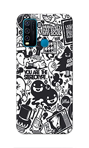 Image of Printed Hard Back Cover Case for Vivo Y30 Back Cover (Mixed Cartoon) -702