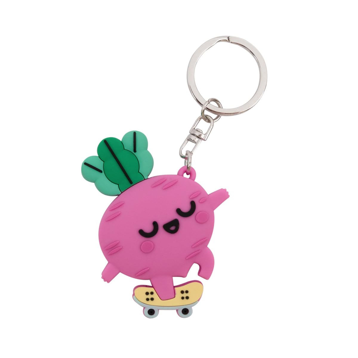 Mr. Wonderful - Keyring - Skateboard Beetroot - Rubber Keyring, multicoloured, Estandar