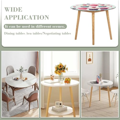 Nappe ronde ajustée élastique imperméable lavable cupcakes cœurs
