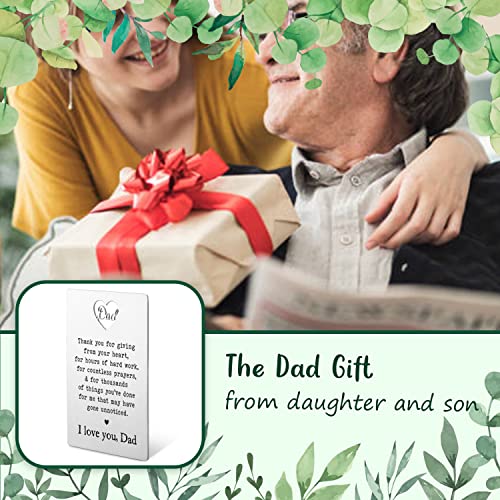 akeke Dad Wallet Card from Daughter Thank You Dad Gifts from Son Daughter Kids, Fathers Day Christmas Deployment Gift for Dad kd12