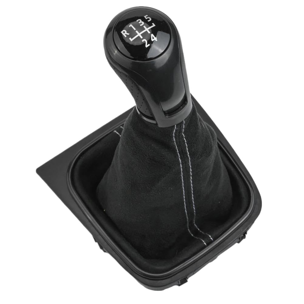 Wcgzzssda 5 Speed Shift Knob Boot Compatible With Mk5 Mk6 5-Speed And 6-Speed Manual Transmission - Black(5 Speed)