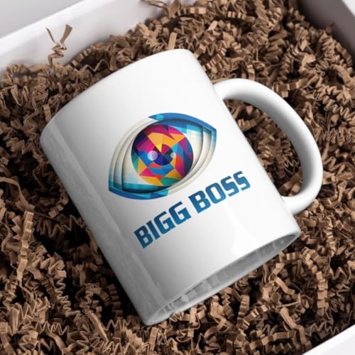 Image of Bigg Boss Inspired Fan Mug | Reality Show Theme Ceramic Cup | 330 ml Glossy Finish | Microwave & Dishwasher Safe | Entertainment Show Inspired Gift for Friends & TV Lovers