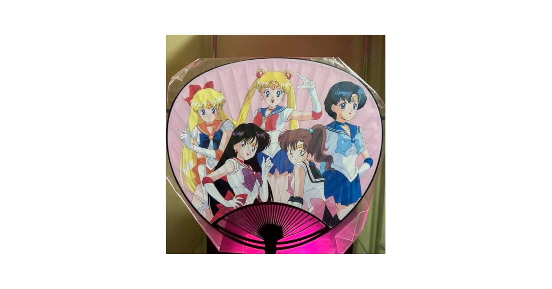 【激レア】美品　美少女戦士セーラームーンR うちわ　セーラー5戦士 Amazon.co.jp: 激レア 美少女戦士セーラームーンR うちわ