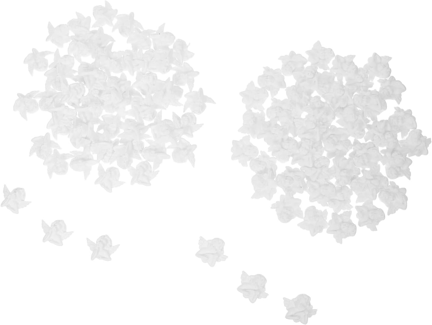 STOBAZA 100pcs White Baroque Angel Resin Charms DIY Flatback Embellishments for Jewelry Making Hairpin Craft Accessories for Scrapbooking and Phone Case Decoration