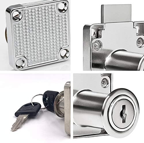4 Sets Security Drawer Lock Furniture Lock Cylinder Zinc Alloy Cam Lock for Mailbox Drawer Cupboard Cabinet