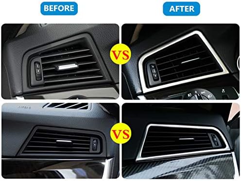 Interior Console Side Air Vent Outlet Trim Cover 2pcs for BMW 5 Series F10 F11 2011-2016