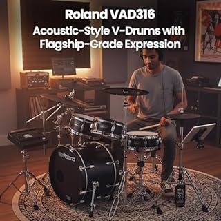 Roland VAD316 V-Drums Acoustic Design Electronic Drum Kit Bundle with Audio Cable, Drumsticks, Drumstick Bag, and Austin Bazaar Polishing Cloth