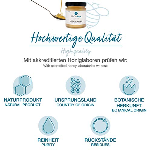 Frombee lavendelhoning uit de Provence, Frankrijk – 100% natuurlijk en puur natuurproduct – zoete lekkernij delicaat en… - Image 5