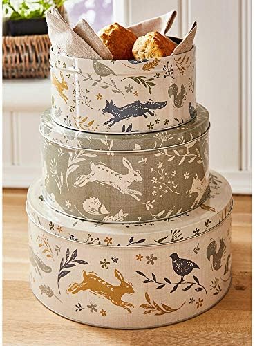 Cooksmart AC9980 Set of 3 Round Cake Tins, Natural