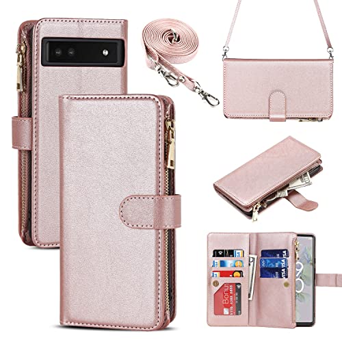 Housse Pixel 6a avec fermeture magnétique et fentes pour cartes protection intégrale zip