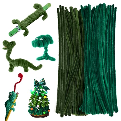 300 Scovolini Di Ciniglia Verde Per Lavoretti - Bastoncini Morbidi Per DIY, Natale, Decorazioni - Foto 8